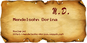 Mendelsohn Dorina névjegykártya